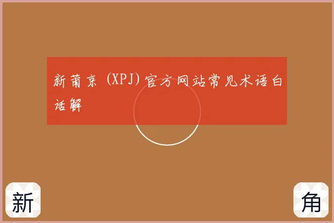 新莆京 (XPJ)官方网站常见术语白话解